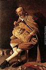 Georges de La Tour The Hurdy-Gurdy player painting